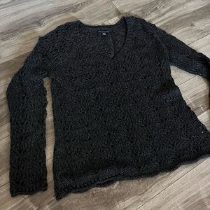 Dark grey American eagle knit sweater